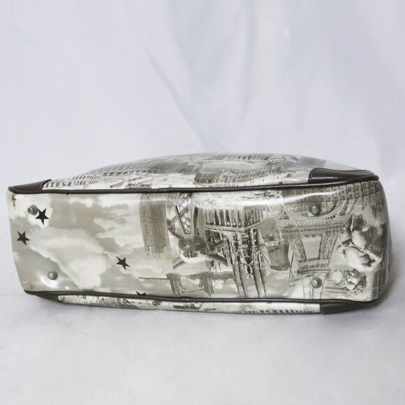 90s Jean Paul Gaultier Landmarks Leather Bag with JPG Bag Charm - Picture 5 of 15